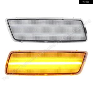 2X LED サイド マーカー ライト フロント バンパー ランプ VW GTI 2006-2009 JETTA MK5 2005-2010 RABBIT 2006-2009 R32 2008 - clear