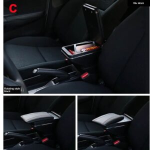 WULING CONFERO S アームレストアームレストボックス 中央収納ボックス USB LED ライト付き - C1 rotating black