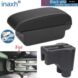 ダイハツ テリオス 2 アームレスト ボックス セントラル ストア コンテンツ ボックス インテリア アームレスト ストレージ カー パーツ - B3 black white 3USB