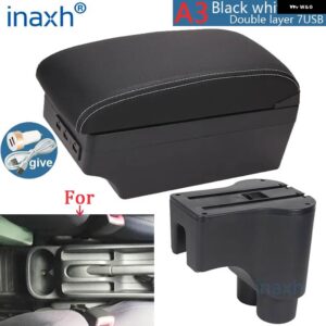 ダイハツ テリオス 2 アームレスト ボックス セントラル ストア コンテンツ ボックス インテリア アームレスト ストレージ カー パーツ - A3 Black white 7USB