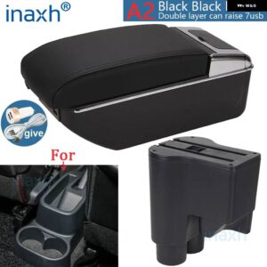 ダイハツ シリオン アームレスト ダイハツ マテリア アームレスト ボックス セントラル ストア内容 収納ボックス アーム カーパーツ 2007-2015 - A2 Black black 7USB