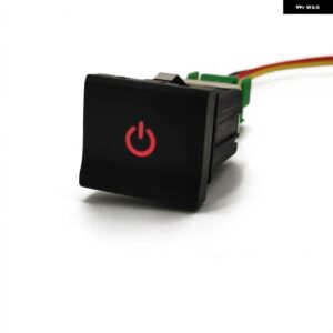 赤色 LED DRL フォグライト 梱包レーダーセンサー電源オンオフ音楽ガレージスイッチ ボタン VW ポロ 6C 2014 2015 - Power
