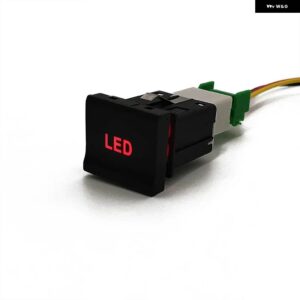 赤色 LED DRL フォグライト 梱包レーダーセンサー電源オンオフ音楽ガレージスイッチ ボタン VW ポロ 6C 2014 2015 - LED