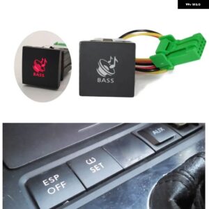 1PC LED DRL ライトパッキングレーダー電源オンオフフロントカメラ ミラー スイッチ ボタン VW ゴルフ 6 ジェッタ 5 MK5 シロッコ - Bass