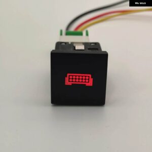 赤色 LED DRL ライト電源オンオフスイッチ プッシュボタン ミラー 音楽レーダースイッチ とワイヤー VW ジェッタ ゴルフ 6 MK6 2006 - 2012 - Light bar