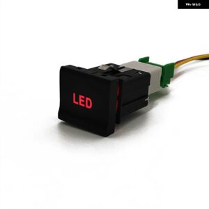 車赤色 LED DRL ライトパッキングレーダー電源オンオフ音楽フロント フォグライト スイッチ ボタン VW ポロ 6C 2014 2015 オート - LED