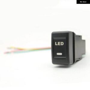 1PC LED DRL ライトレーダー電源オンオフカメラ バックミラー フロントリア フォグランプ スイッチ ボタンワイヤー いすゞ KV100 700P - LED