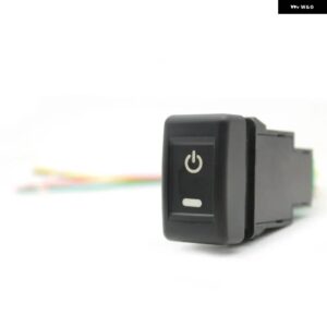 1PC LED DRL ライトレーダー電源オンオフカメラ バックミラー フロントリア フォグランプ スイッチ ボタンワイヤー いすゞ KV100 700P - Power