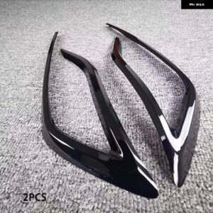 VW ゴルフ 8 MK8 TSI GTE リアバンパー ステッカー リアエアアウトレットエキゾースト ストリップ リアエキゾーストテールパイプカバー 装飾 - Glossy Black