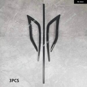 VW ゴルフ 8 MK8 TSI GTE リアバンパー ステッカー リアエアアウトレットエキゾースト ストリップ リアエキゾーストテールパイプカバー 装飾 - Glossy Black3