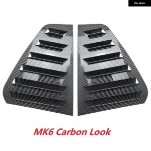 VW ゴルフ MK4 MIK5 MK6 MK7 MK8 ゴルフ 4 5 6 7 8 スタイリングリアウィンドウルーバー三角シャッター 装飾 カバー ステッカー トリム - MK6 Carbon Look