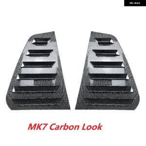 VW ゴルフ MK4 MIK5 MK6 MK7 MK8 ゴルフ 4 5 6 7 8 スタイリングリアウィンドウルーバー三角シャッター 装飾 カバー ステッカー トリム - MK7 Carbon Look