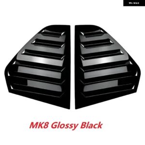 VW ゴルフ MK4 MIK5 MK6 MK7 MK8 ゴルフ 4 5 6 7 8 スタイリングリアウィンドウルーバー三角シャッター 装飾 カバー ステッカー トリム - MK8 Glossy Black
