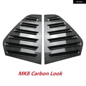 VW ゴルフ MK4 MIK5 MK6 MK7 MK8 ゴルフ 4 5 6 7 8 スタイリングリアウィンドウルーバー三角シャッター 装飾 カバー ステッカー トリム - MK8 Carbon Look