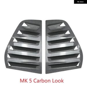 VW ゴルフ MK4 MIK5 MK6 MK7 MK8 ゴルフ 4 5 6 7 8 スタイリングリアウィンドウルーバー三角シャッター 装飾 カバー ステッカー トリム - MK5 Carbon Look
