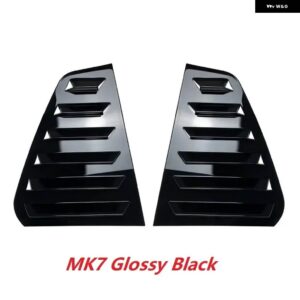 VW ゴルフ MK4 MIK5 MK6 MK7 MK8 ゴルフ 4 5 6 7 8 スタイリングリアウィンドウルーバー三角シャッター 装飾 カバー ステッカー トリム - MK7 Glossy Black