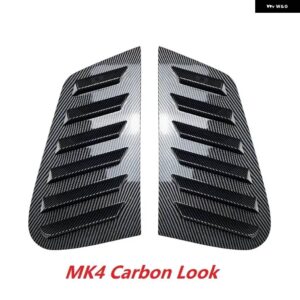 VW ゴルフ MK4 MIK5 MK6 MK7 MK8 ゴルフ 4 5 6 7 8 スタイリングリアウィンドウルーバー三角シャッター 装飾 カバー ステッカー トリム - MK4 Carbon Look