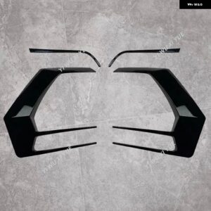 VW ゴルフ ゴルフ 7.5 ゴルフ MK 7.5 GTI GTD GTE R R-LINE TDI TSI 2016-2019 リアバンパー スプリッター カナード スポイラー 外装パーツ - Glossy Black UP