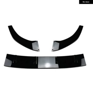 VW ゴルフ 8 MK8 GTI GTD GTE R ラインフロントバンパー リップスプリッター スポイラー ディフューザー 2020-23 マクストンスタイルカナードトリム - Gloss Black