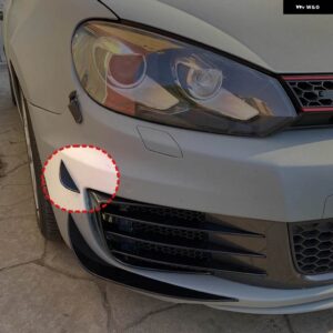 サイドスプリッターカナードエアブレードチューニング VW ゴルフ 6 MK6 GTI GTD GTE 2009-13 フロントバンパー サイド スポイラー - Side Canard