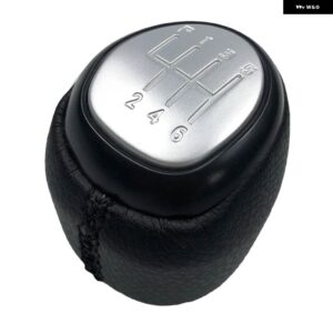 5/6スピードギア シフトノブ ゲートルブーツカバー ケース襟サーブ 93 9-3 SS 2003-2012 カースタイリングレバーシフター ペン - 6 Speed Silver