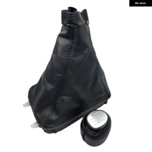 5/6スピードギア シフトノブ ゲートルブーツカバー ケース襟サーブ 93 9-3 SS 2003-2012 カースタイリングレバーシフター ペン - 6 Speed Silver Combo