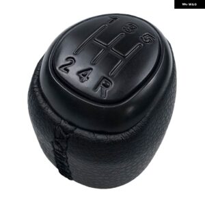 5/6スピードギア シフトノブ ゲートルブーツカバー ケース襟サーブ 93 9-3 SS 2003-2012 カースタイリングレバーシフター ペン - 5 Speed Black