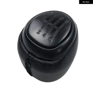 5/6スピードギア シフトノブ ゲートルブーツカバー ケース襟サーブ 93 9-3 SS 2003-2012 カースタイリングレバーシフター ペン - 6 Speed Black