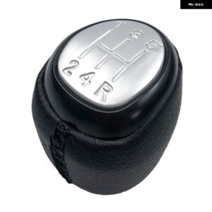 5/6スピードギア シフトノブ ゲートルブーツカバー ケース襟サーブ 93 9-3 SS 2003-2012 カースタイリングレバーシフター ペン - 5 Speed Silver