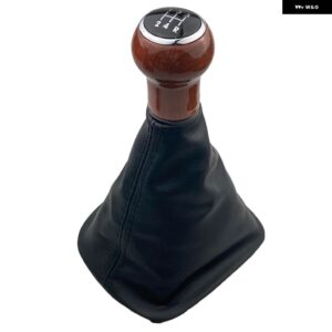 VW パサート B5 B5.5 35551 スタイリング 5/6スピードギア シフトノブ PU レザー ブーツケース - 5 Speed Black B