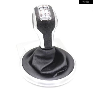 5速 ギア シフトノブ ゲートルブーツカバー ケース シトロエン C4 MK1 38200 カースタイリング - Silver black