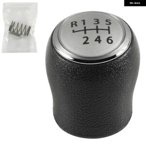 VW トランスポーター マルチバン カラベル T6 T7 2016-20 車 5/6スピードギア シフトノブ カラーレザー ゲートルブーツ - 6 Speed Knob Silver