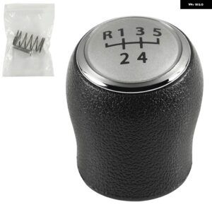 VW トランスポーター マルチバン カラベル T6 T7 2016-20 車 5/6スピードギア シフトノブ カラーレザー ゲートルブーツ - 5 Speed Knob Silver
