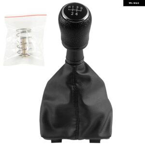 VW トランスポーター マルチバン カラベル T6 T7 2016-20 車 5/6スピードギア シフトノブ カラーレザー ゲートルブーツ - 5 Speed Case Black