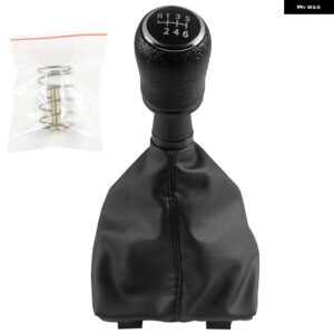 VW トランスポーター マルチバン カラベル T6 T7 2016-20 車 5/6スピードギア シフトノブ カラーレザー ゲートルブーツ - 6 Speed Case Black