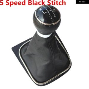 5/6スピードレザー ギア シフトノブ スティックペンダストカバー VW ゴルフ MK5 MK6 5 6 ウサギ ジェッタ MK6 GTD GTI 2005-2014 カースタイリング - 5 Speed Model C