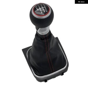 5/6スピードレザー ギア シフトノブ スティックペンダストカバー VW ゴルフ MK5 MK6 5 6 ウサギ ジェッタ MK6 GTD GTI 2005-2014 カースタイリング - 6 Speed Model B