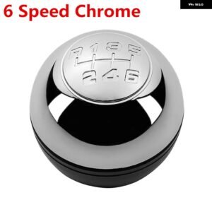 5スピード ブラック/ ギア シフト ノブ レバー シフター トップ キャップ カバー アルファ ロメオ ジュリエッタ 2012-18 - 6 Speed Chrome