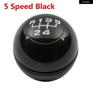 5スピード ブラック/ ギア シフト ノブ レバー シフター トップ キャップ カバー アルファ ロメオ ジュリエッタ 2012-18 - 5 Speed Black