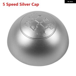 5スピード ブラック/ ギア シフト ノブ レバー シフター トップ キャップ カバー アルファ ロメオ ジュリエッタ 2012-18 - 5 Speed Silvercap