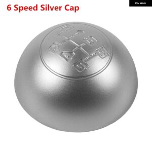 5スピード ブラック/ ギア シフト ノブ レバー シフター トップ キャップ カバー アルファ ロメオ ジュリエッタ 2012-18 - 6 Speed Silvercap