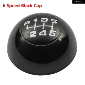 5スピード ブラック/ ギア シフト ノブ レバー シフター トップ キャップ カバー アルファ ロメオ ジュリエッタ 2012-18 - 6 Speed Black Cap