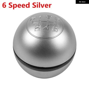 5スピード ブラック/ ギア シフト ノブ レバー シフター トップ キャップ カバー アルファ ロメオ ジュリエッタ 2012-18 - 6 Speed Silver