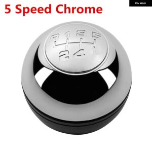 5スピード ブラック/ ギア シフト ノブ レバー シフター トップ キャップ カバー アルファ ロメオ ジュリエッタ 2012-18 - 5 Speed Chrome