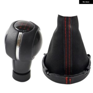 5/6速 マニュアル カースタイリングギア シフトノブ レバースティックペン GAITOR ブーツカバー 襟ミニクーパー F54 F55 F56 F57 F60 - 2pcs red 6 speed