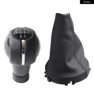 5/6速 マニュアル カースタイリングギア シフトノブ レバースティックペン GAITOR ブーツカバー 襟ミニクーパー F54 F55 F56 F57 F60 - 2pcs 5 speed black