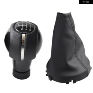 5/6速 マニュアル カースタイリングギア シフトノブ レバースティックペン GAITOR ブーツカバー 襟ミニクーパー F54 F55 F56 F57 F60 - 2pcs 6 speed black