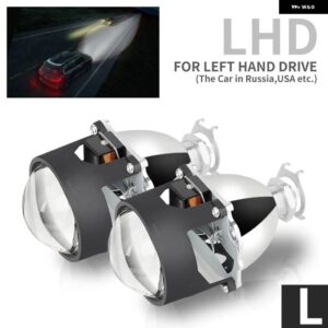 H8 H9 H11 9005 H7 HB3 HB4 ヘッドライト レンズ バイ キセノン プロジェクターキット 2.5 金属 レンズ 自動車 ライトアクセサリー DIY ランプ - 2pcs LHD