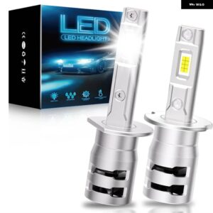 2個 LED ヘッドライト H3 電球 160000LM 180ワット CSP 6500K LED H1 ライトホワイト デイランニング 自動車 ランプ - H1