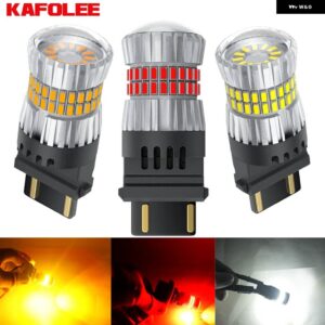 2X ハイパワー T25 3157 3156 P27/7W LED P27W リアリバースライト電球車ブレーキウィンカー LED ランプ - White
